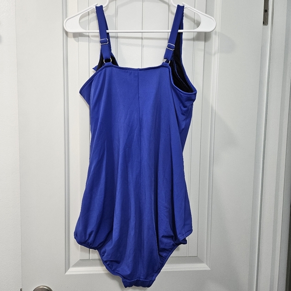 INC Blue One Piece Swimsuit Plus Size 20 - Picture 3 of 6